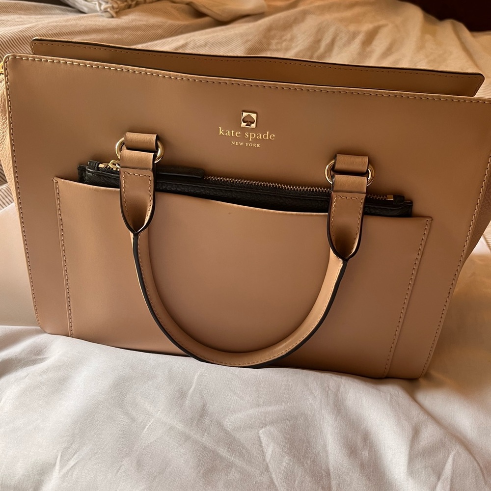 Kate Spade Bernadine Hadley Street Leather Handbag Tan - Picture 2 of 12